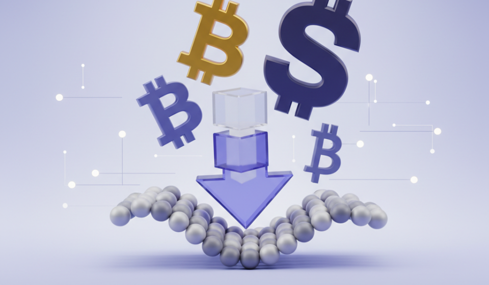 Chart showing Bitcoin funding rate dropping below zero into negative territory as short positions outpace longs in futures ma