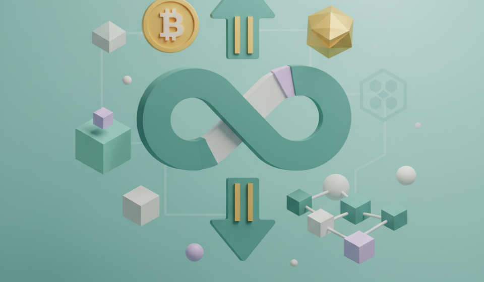 Diagram showing crypto arbitrage strategy exploiting Bitcoin price gaps between two exchanges for low-risk profit in 2026