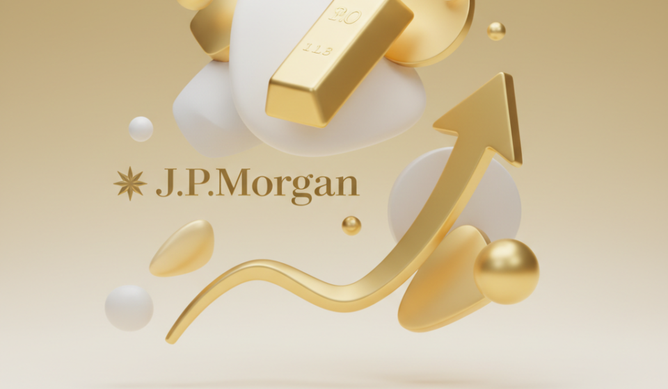 Gold bars stacked with a downward price chart arrow reversing upward, illustrating a pullback buying opportunity.