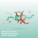 Dashboard interface showing a list of token approvals with revoke buttons highlighted, used to manage and remove dangerous sm