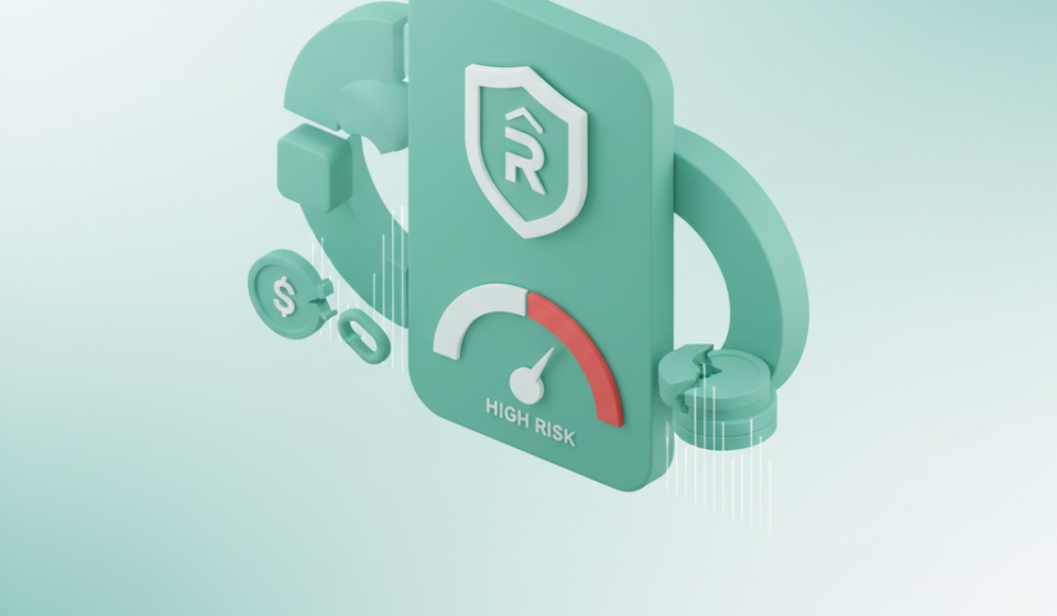 Risk Meter tool dashboard highlighting warning indicators used to detect DeFi yield scams in 2026.